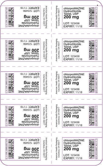 200 mg Chlorpromazine HCl Tablet Blister