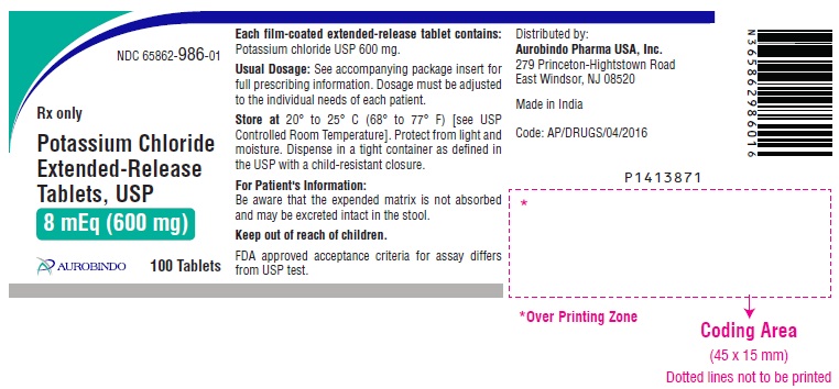 PACKAGE LABEL-PRINCIPAL DISPLAY PANEL - 8 mEq (600 mg) (100 Tablets Bottle)