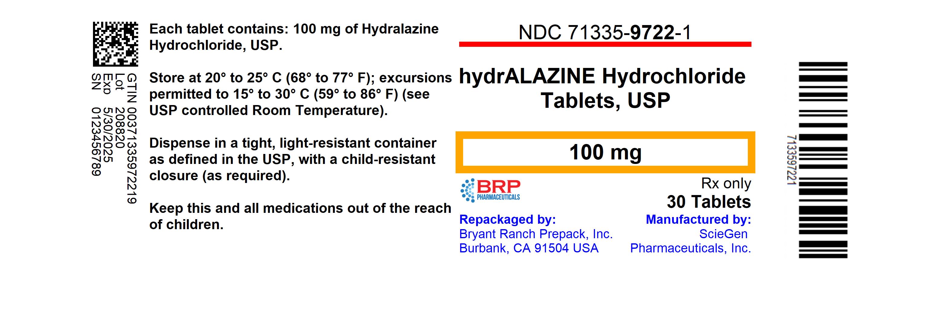 HYDRALAZINE HYDROCHLORIDE tablet