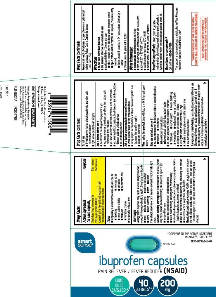 Solubilized ibuprofen equal to 200 mg ibuprofen (NSAID)* (present as the free acid and potassium salt) *nonsteroidal anti-inflammatory drug