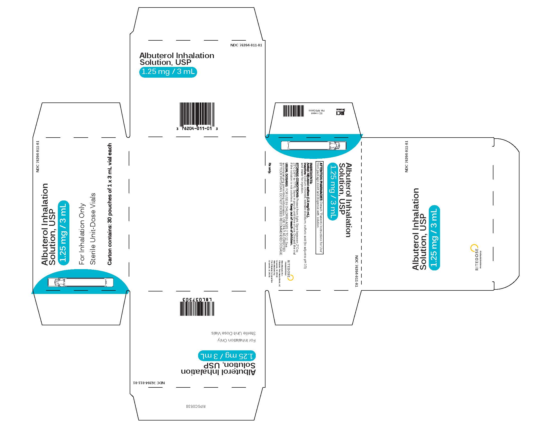 1.25 mg 30 count singles carton
