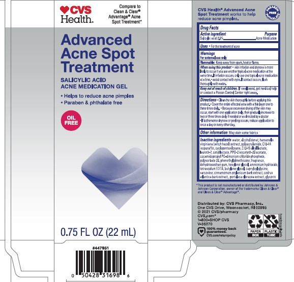 CVS HEALTH ADVANCED ACNE SPOT TREATMENT salicylic acid gel