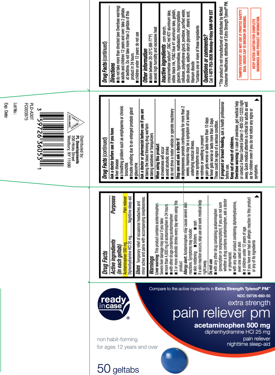 Acetaminophen 500 mg, Diphenhydramine HCI 25 mg