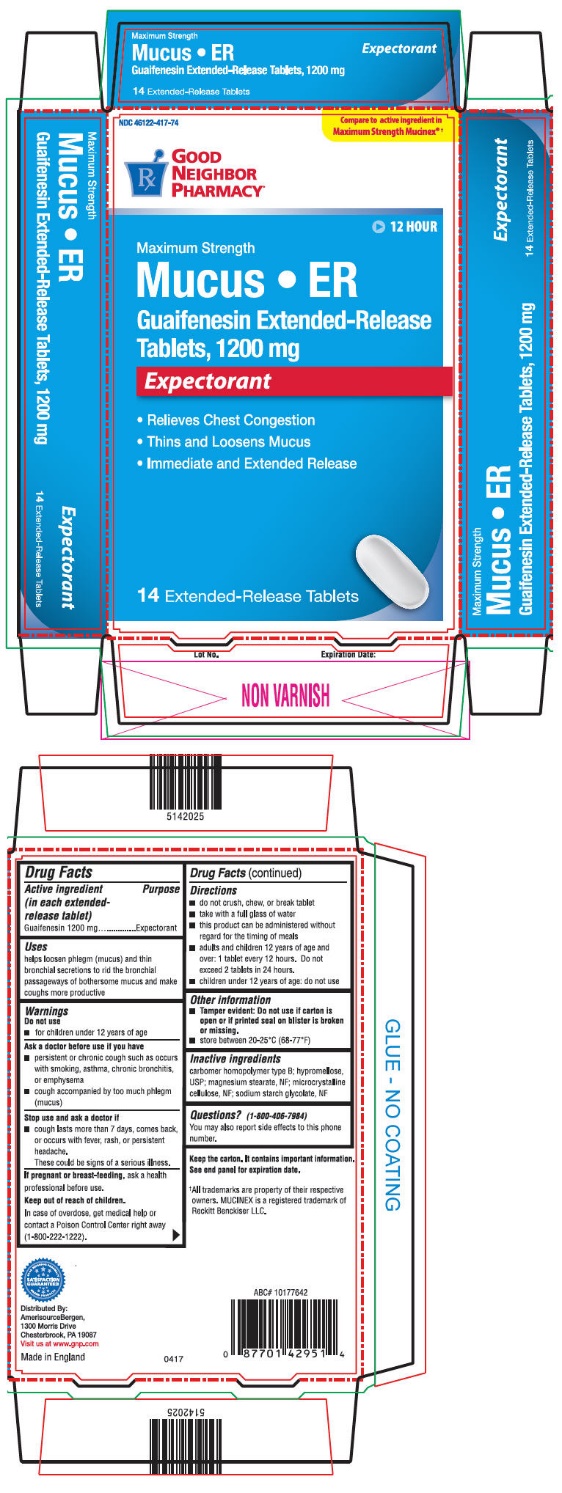 PRINCIPAL DISPLAY PANEL - 1200 mg Tablet Blister Pack Carton 