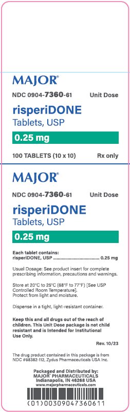 0.25mg carton label