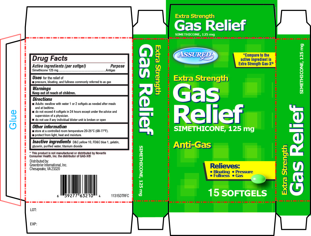 Assured Extra Strength Gas Relief Simethicone 125mg