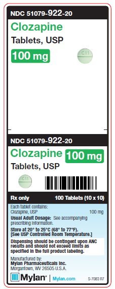 Clozapine 100 mg Tablets Unit Carton Label