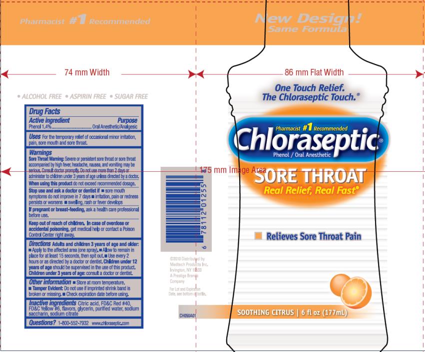 Chloraseptic® Phenol/Oral Anesthetic SOOTHING CITRUS| 6 FL OZ (177 mL)