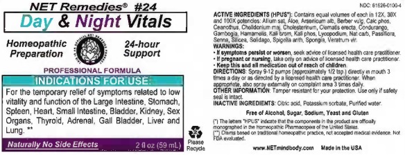 Day and Night Vitals 2 oz bottle label