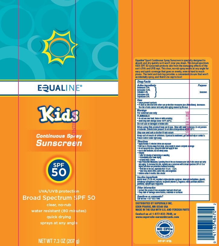 EQUALINE KIDS CONTINUOUS SUNSCREEN SPF 50- Homosalate, Octisalate ...