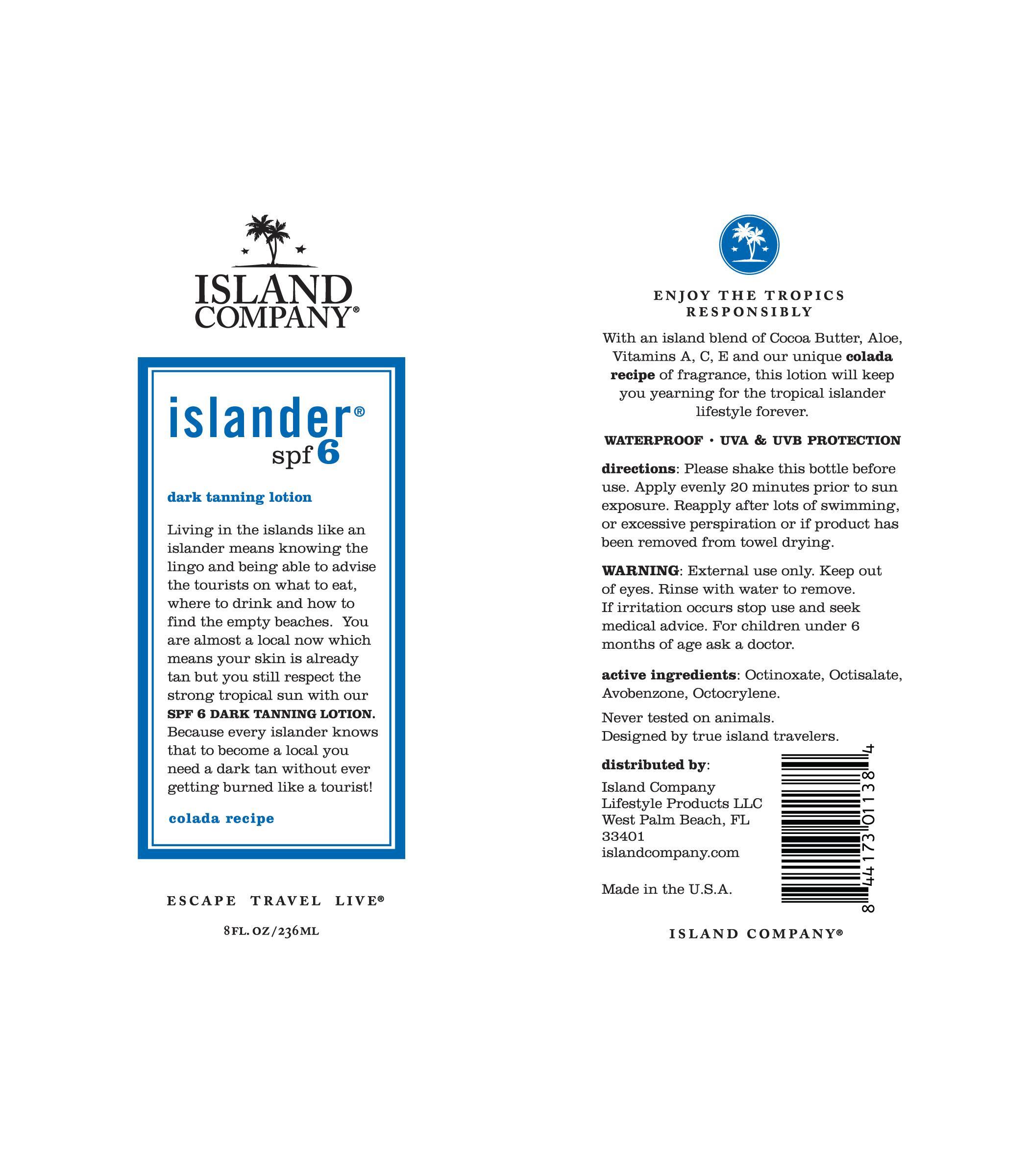 Islander 8oz Label