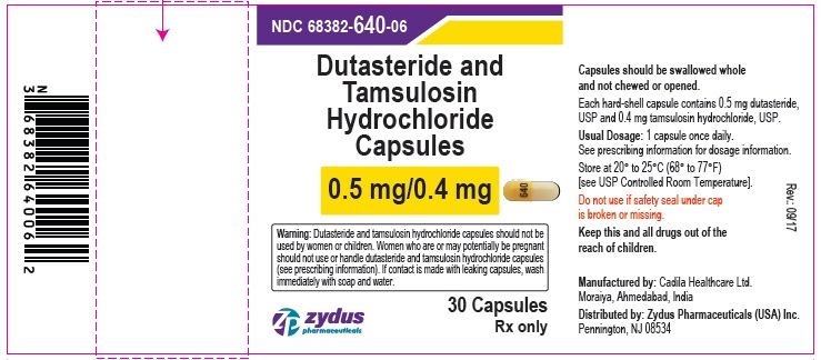 Dutasteride and tamsulosin hydrochloride capsules