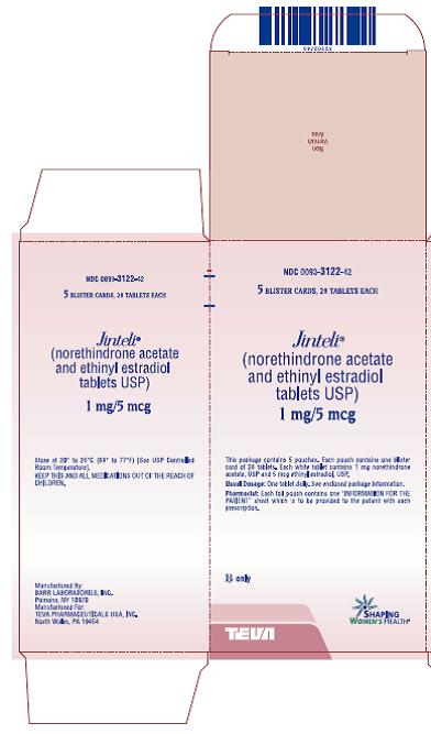 Jinteli® (norethindrone acetate and ethinyl estradiol tablets USP) 1 mg/5 mcg Carton