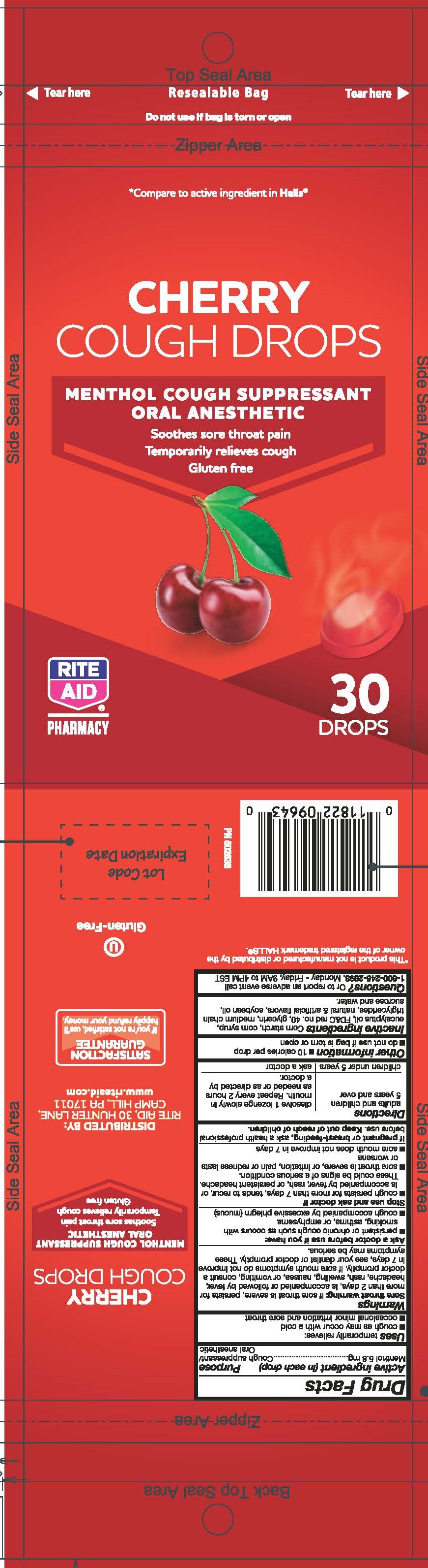 Rite Aid Cherry Cough Drops 30ct