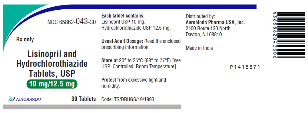 PACKAGE LABEL- PRINCIPAL DISPLAY PANEL - 10 mg/12.5 mg (30 Tablet Bottle)