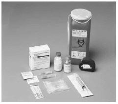 Prepare a clean surface with all the items you will need for your infusion.