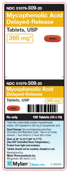 Mycophenolic Acid Delayed-Release 360 mg Tablets Unit Carton Label