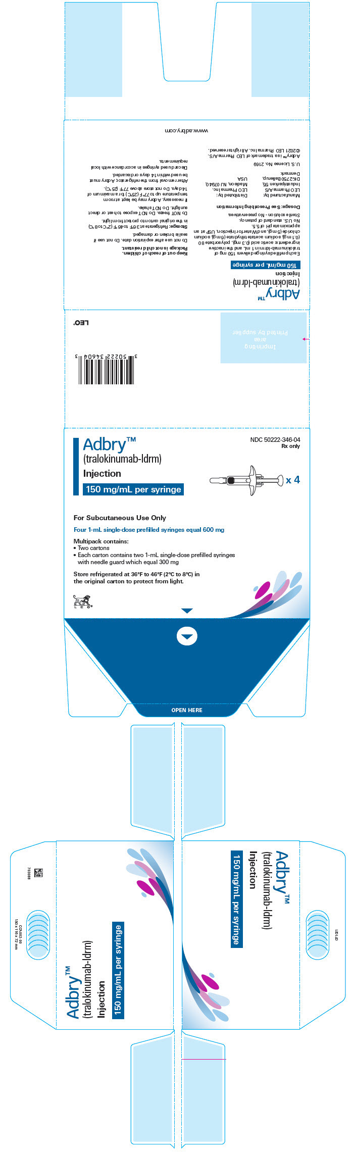 PRINCIPAL DISPLAY PANEL - 150 mg/mL Syringe Carton - NDC: <a href=/NDC/50222-346-04>50222-346-04</a>