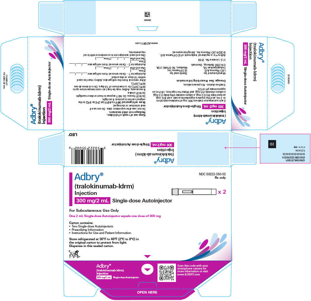 PRINCIPAL DISPLAY PANEL - 300 mg/2 mL Autoinjector Carton - NDC: <a href=/NDC/50222-350-02>50222-350-02</a>