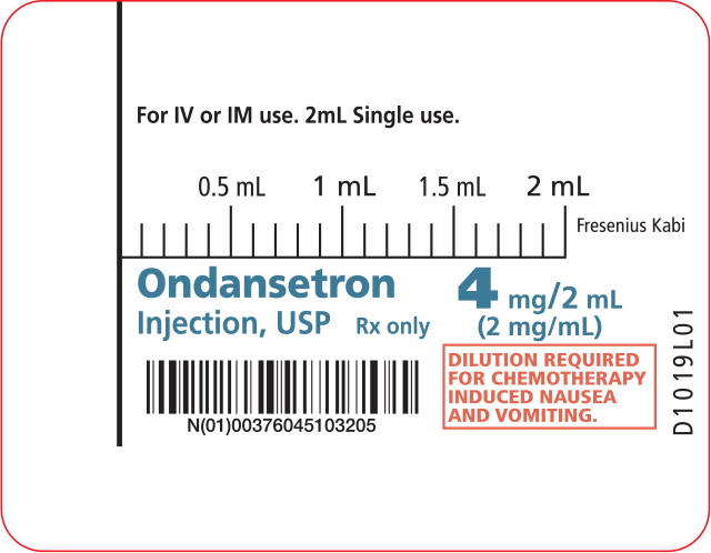 PACKAGE LABEL - PRINCIPAL DISPLAY - Ondansetron 2 mL Syringe Label
