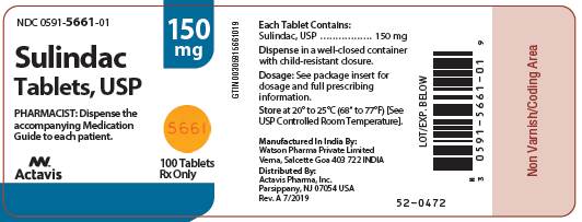 150 mg, 100 tablets label