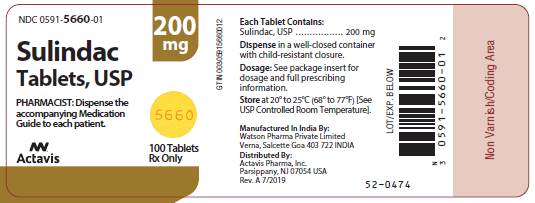 200 mg, 100 tablets label