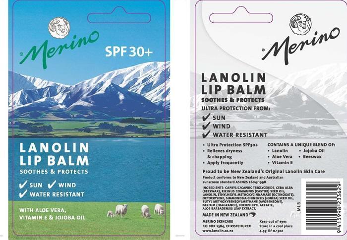 Merino LipBalm Label
