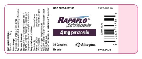NDC: <a href=/NDC/0023-6147-30>0023-6147-30</a>
RAPAFLO
4 mg per capsule
30 Capsules
Rx Only
