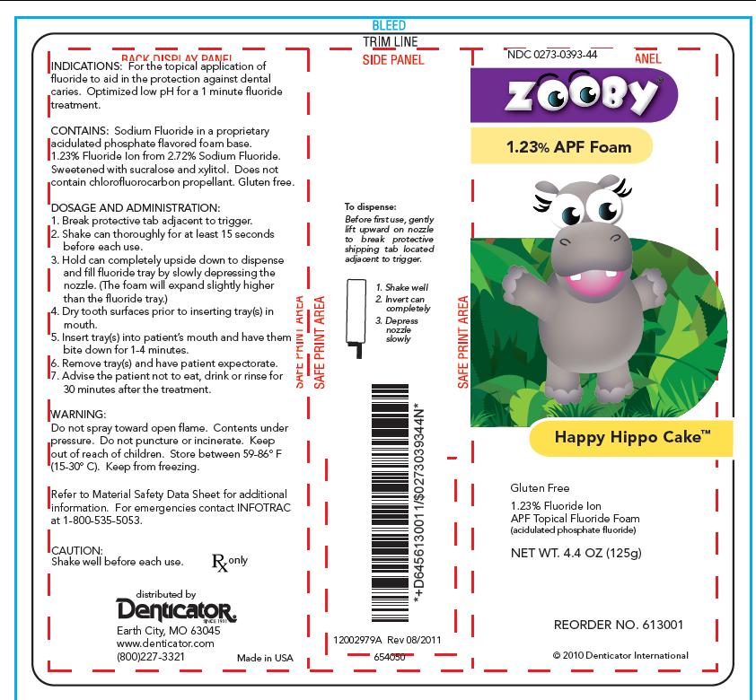 product label zooby happy hippo cake