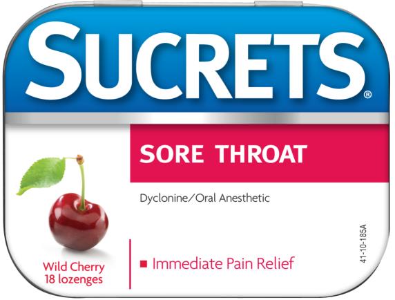 Sucrets Sore Throat
Dyclonine/Oral Anesthetic
Wild Cherry 
18 lozenges 
