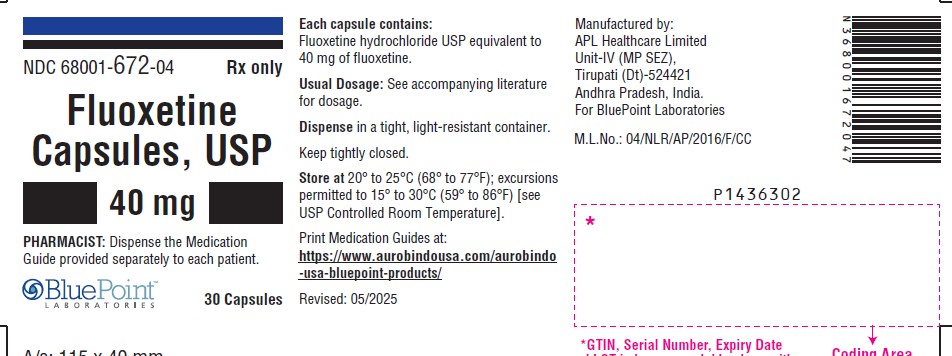 Fluoxetine Capsules USP labels 40mg 30ct Rev 052025