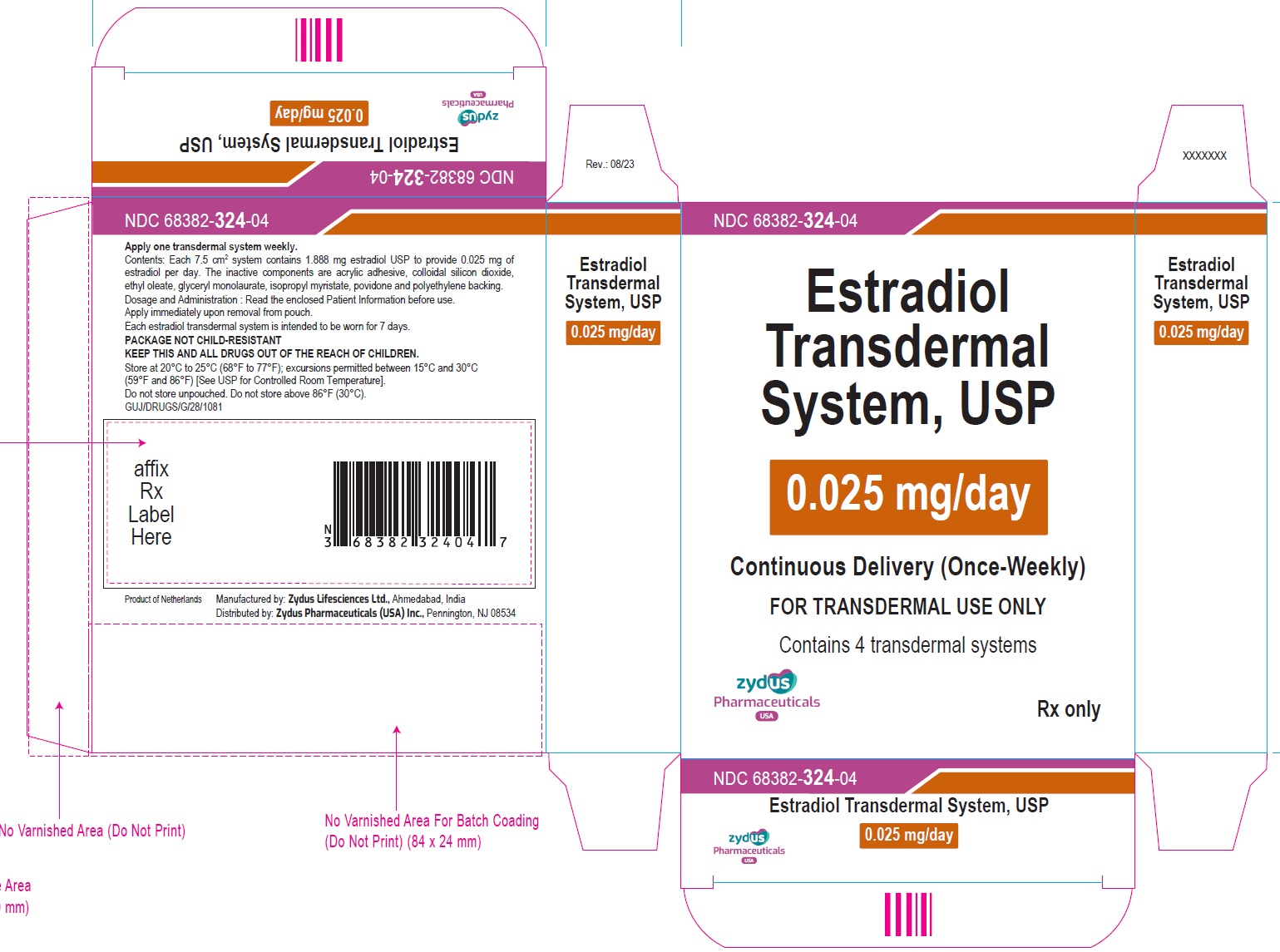 Estradiol Transdermal System, 0.025 mg/day