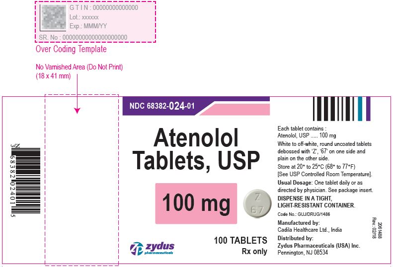 Atenolol Tablets, 100 mg