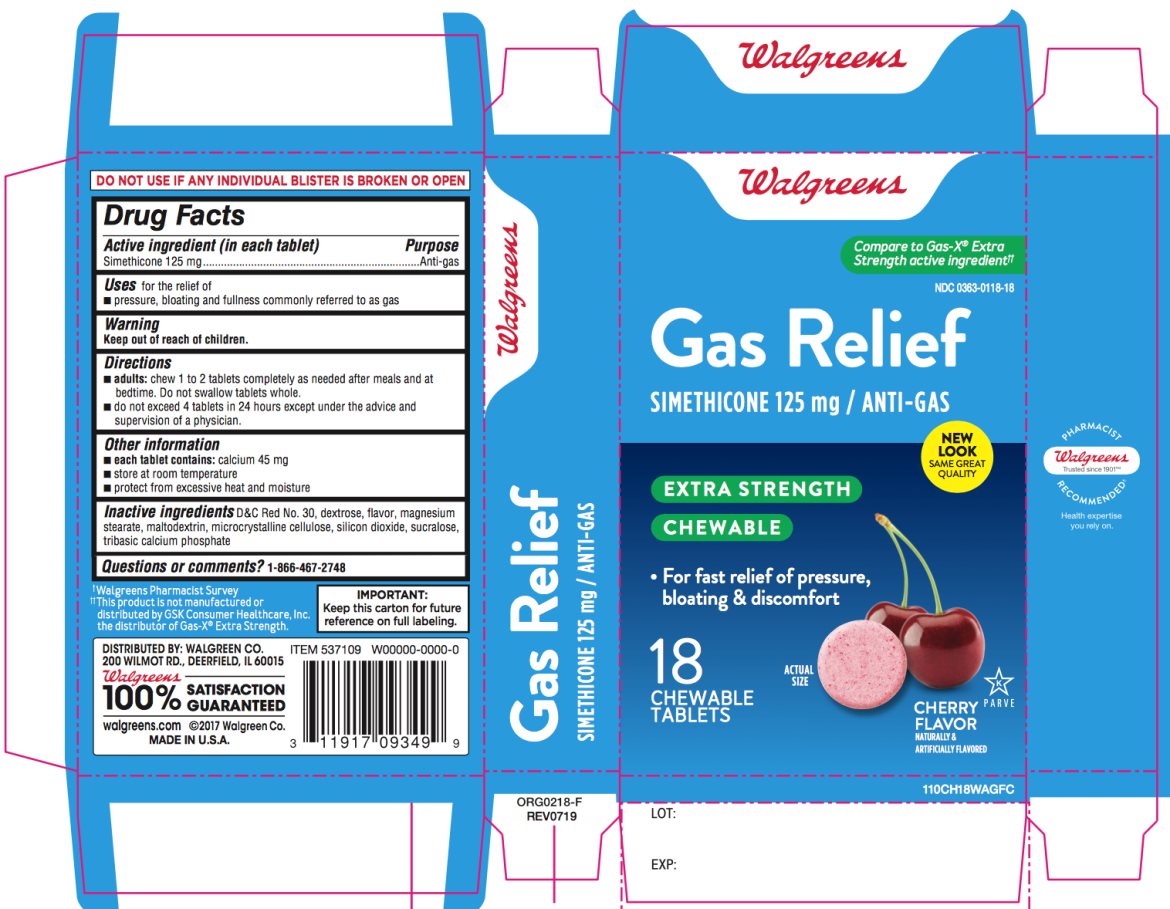 Walgreens Extra Strength 18 Chewable Tablets