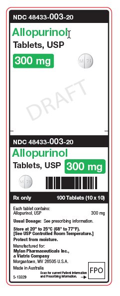 Allopurinol Tablets, USP 300 mg Unit Carton Label