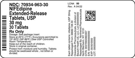 Nifedipine Extended-Release Tablets, USP Rx only For Oral Use