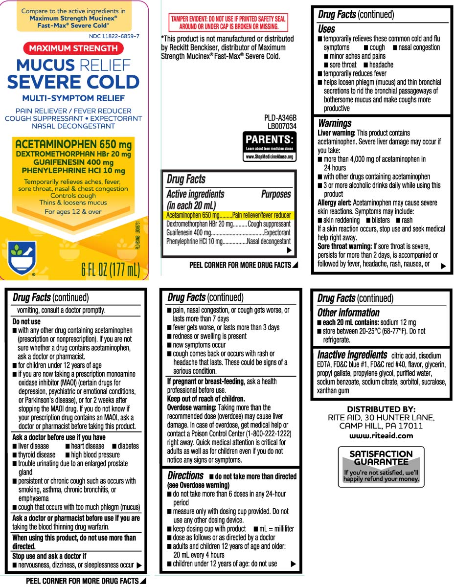 Acetaminophen 650 mg, Dextromethorphan HBr 20 mg, Guaifenesin 400 mg, Phenylephrine HCl 10 mg