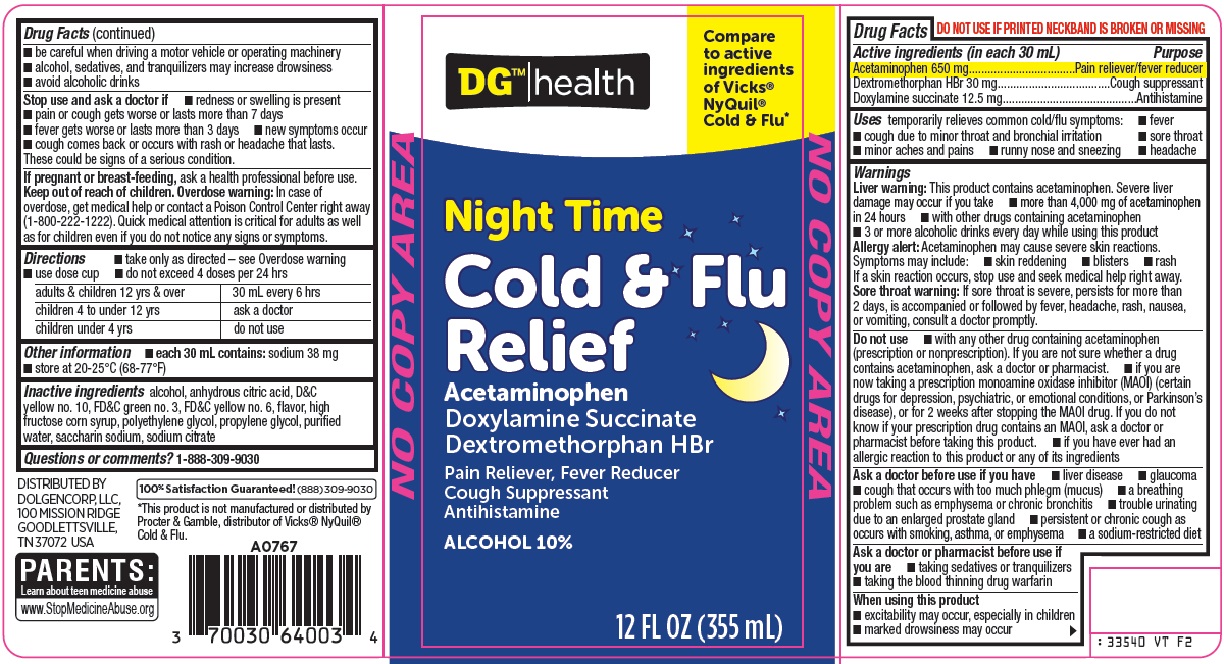 DG Health Night Time Cold & Flu Relief image