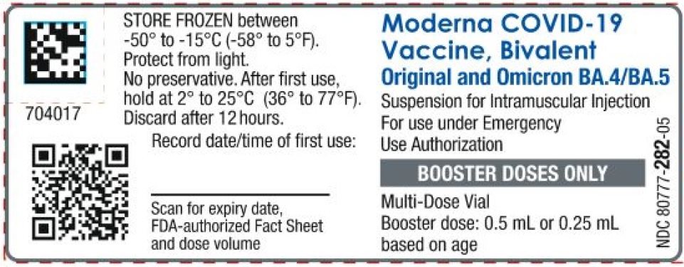Moderna COVID-19 Vaccine, Bivalent Suspension for Intramuscular Injection for use under Emergency Use Authorization-Booster Doses Only-Age 6m though 5y Carton (2 doses of 0.2 mL)