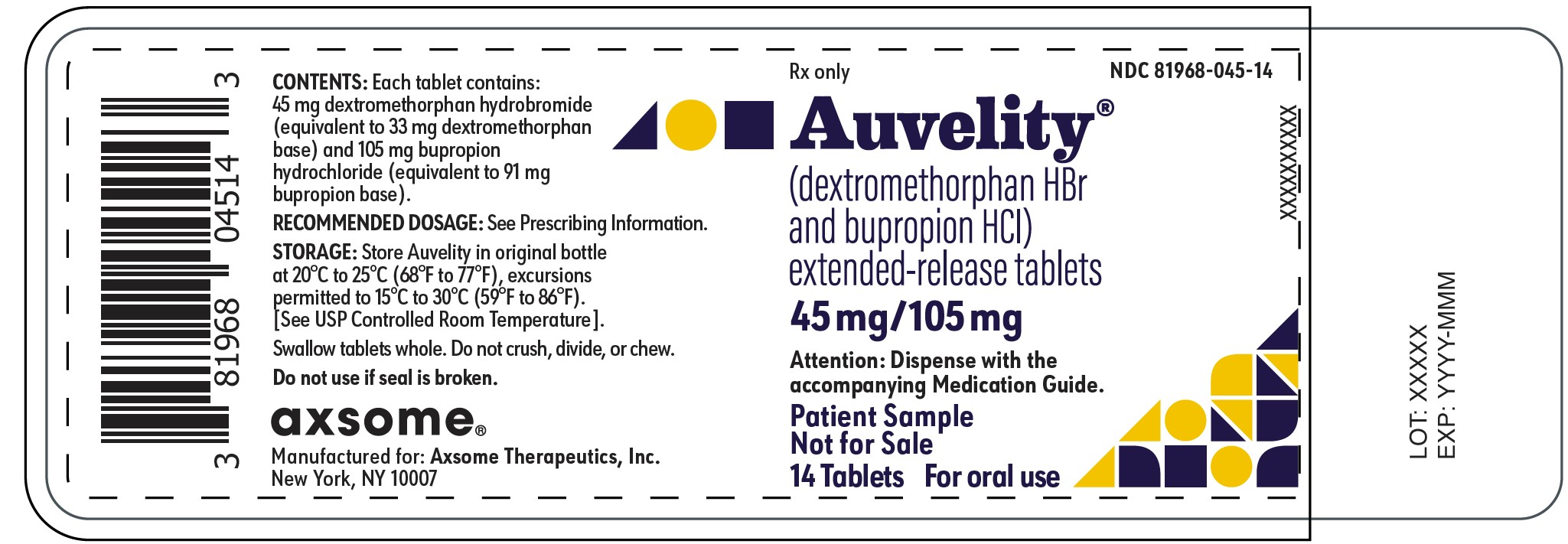 14-count Physician Sample Bottle Label