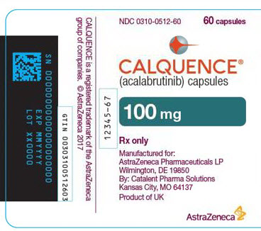 Calquence 100 mg Bottle Label