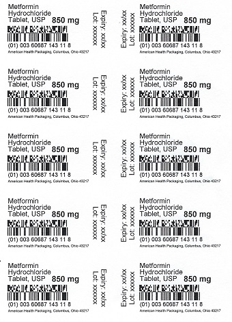 850 mg Metformin HCL Tablet Blister