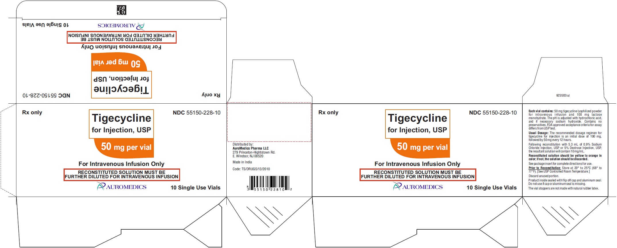 PACKAGE LABEL-PRINCIPAL DISPLAY PANEL - 50 mg per vial - Container-Carton (10 Vials)