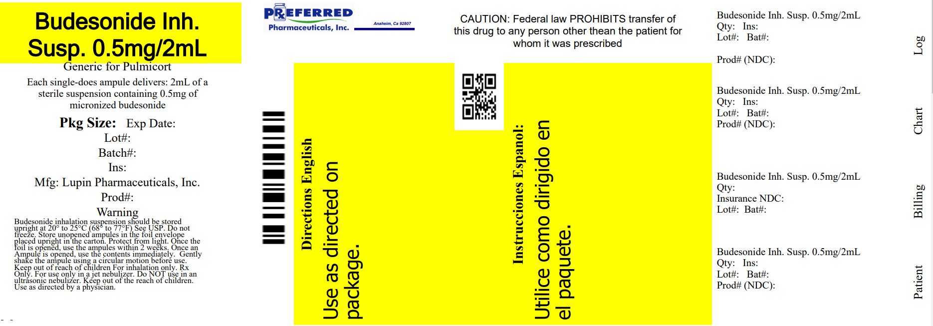 Budesonide Inh Susp 0.5mg per2mL 