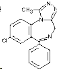 Alprazolam Chemical Structure