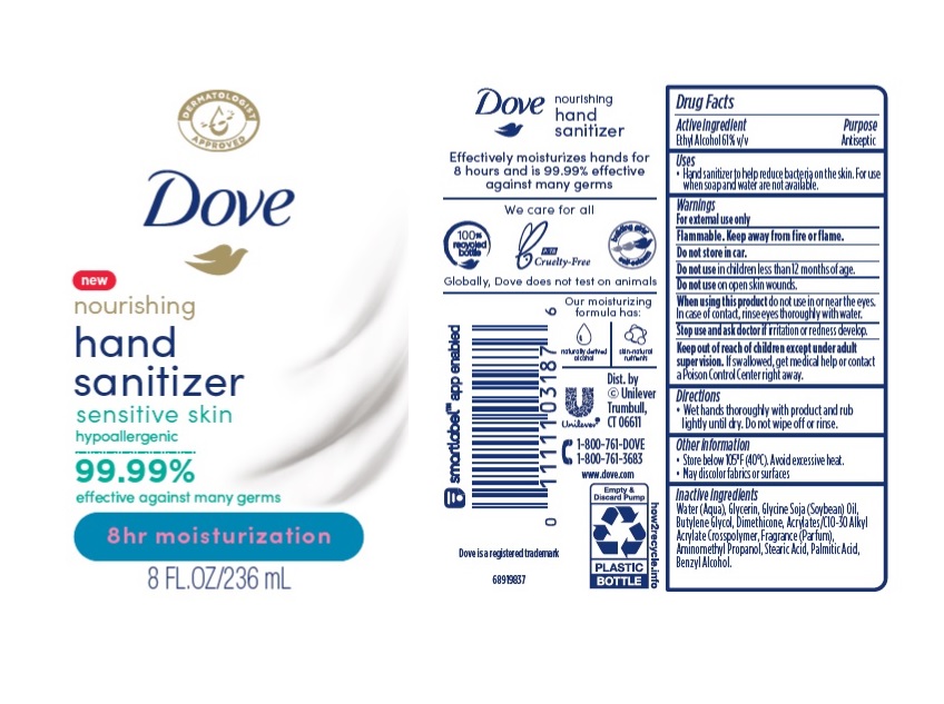 Dove Nourishing Hand Sanitizer Deep Moisture Antibacterial Gel with 61%  Alcohol and Lasting Moisturization For Up to 8 Hours 99.99% Effective  Against Many Germs 8 oz 