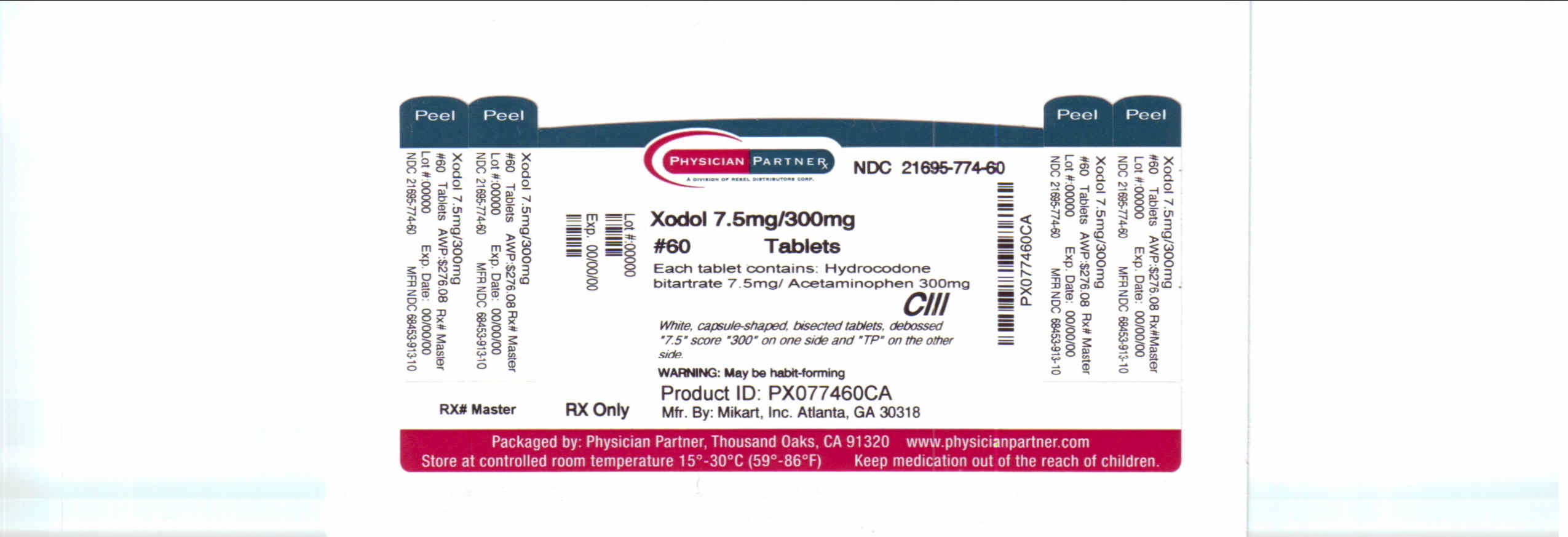 Xodol 7.5mg/300mg