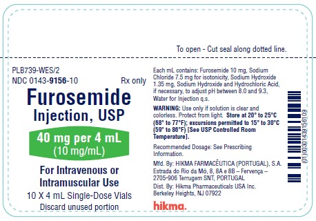 Furosemide 4 mL Carton Label