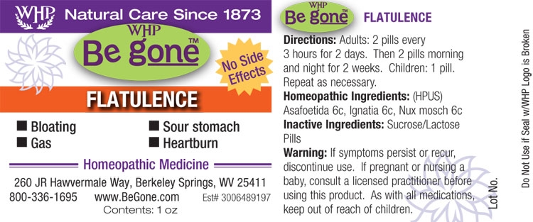 WHP BE GONE FLATULENCE TM- ferula assa-foetida resin, strychnos ignatii ...