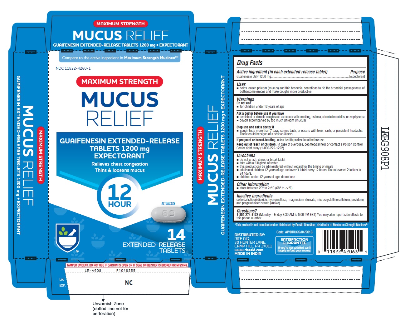 PACKAGE LABEL-PRINCIPAL DISPLAY PANEL - 1200 mg Blister Carton (14 (1 x 14) Tablets)